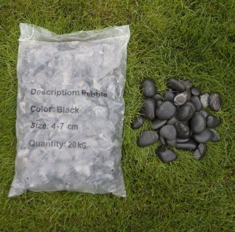 Pebbles Black Polished Sac 20kg